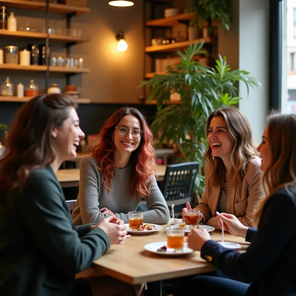 Gros plan sur une tasse de thé, montrant une couleur dorée et des herbes flottantes.