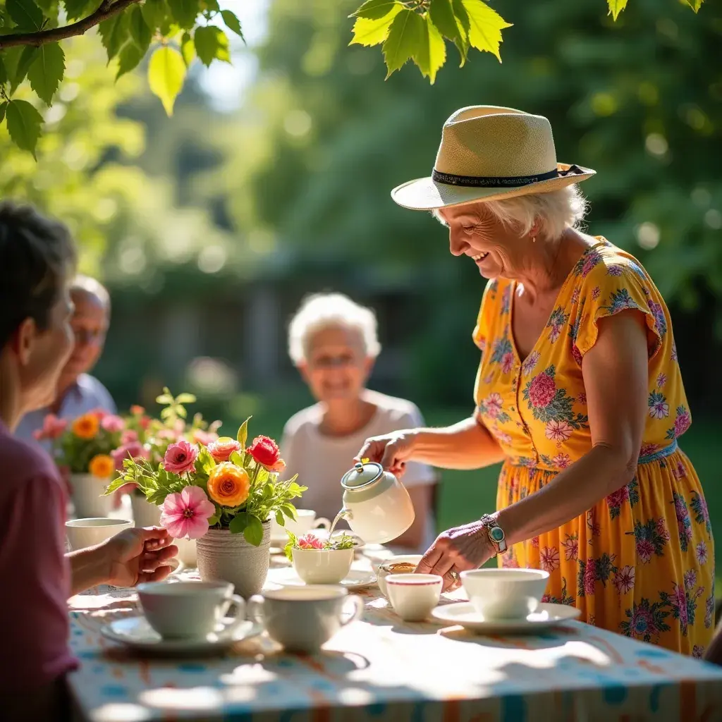 Bouteille de thé glacé aux herbes, prête à être servie lors d'un pique-nique.